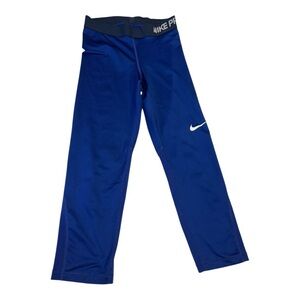 Nike Pro Leggings Women’s Size Small Blue Royal Ankle-Length Athletic Pants